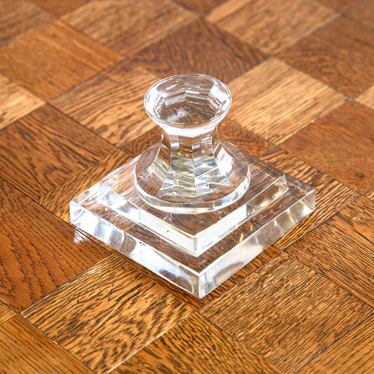 Glass Faceted Paperweight