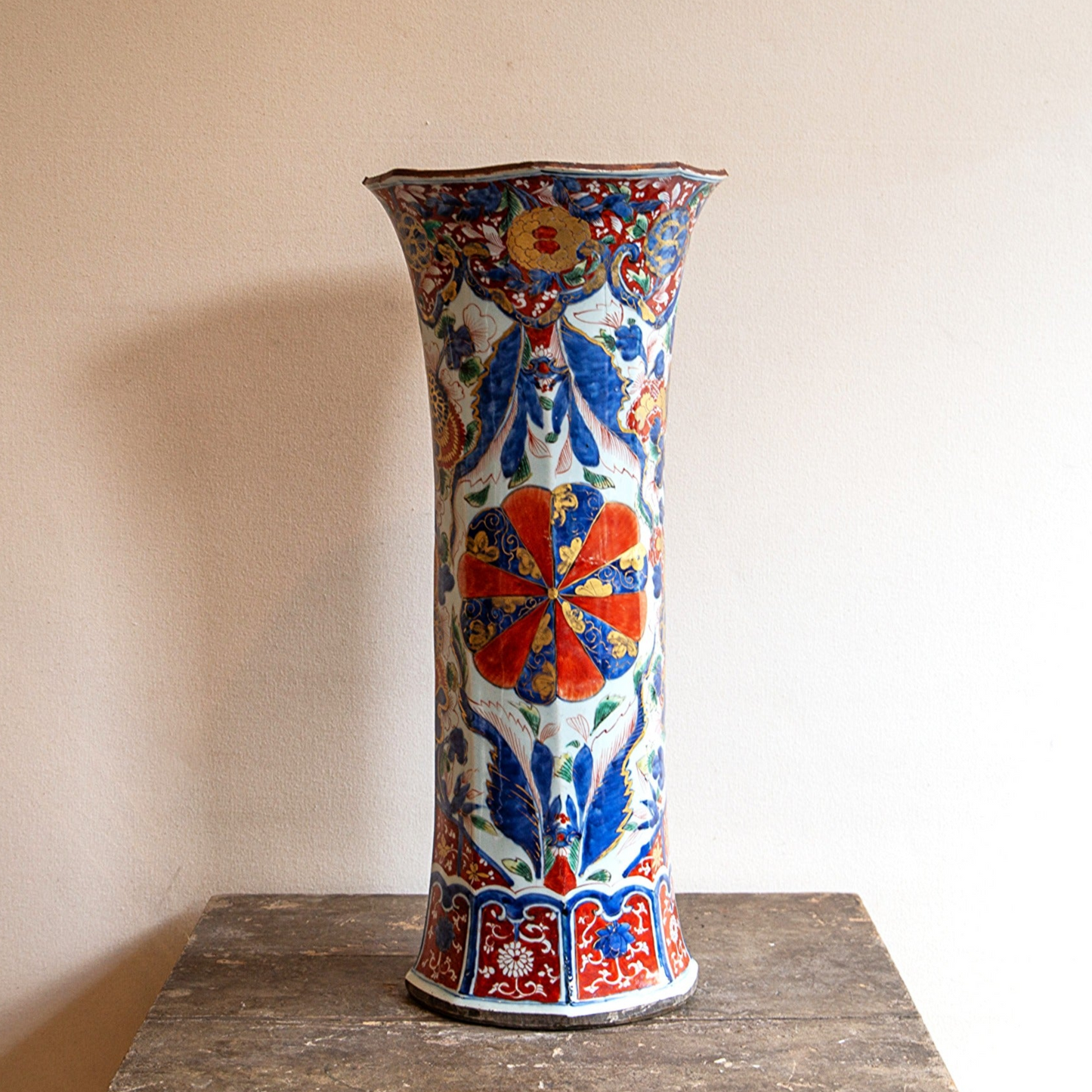 Tall Imari Sleeve Vase