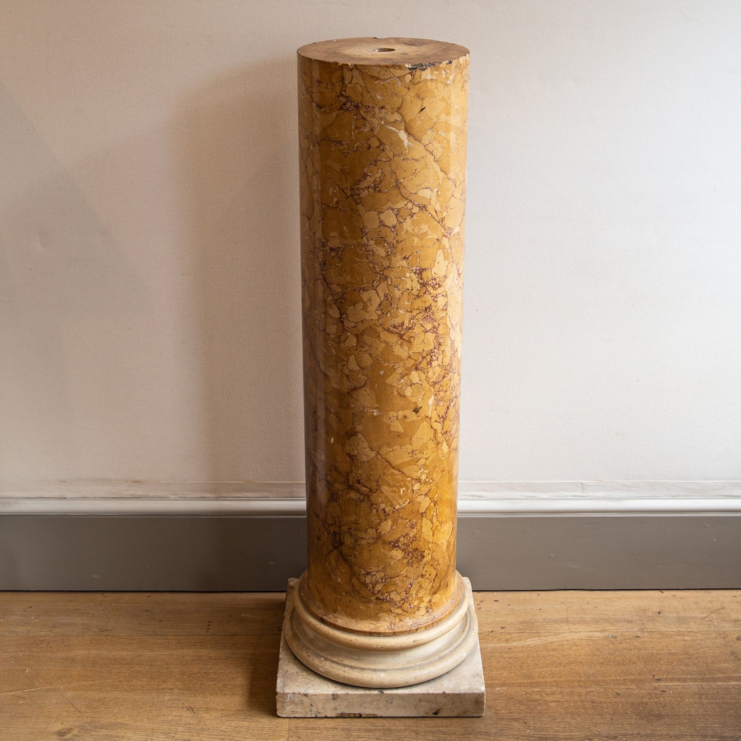 Scagliola Column with Marble Base