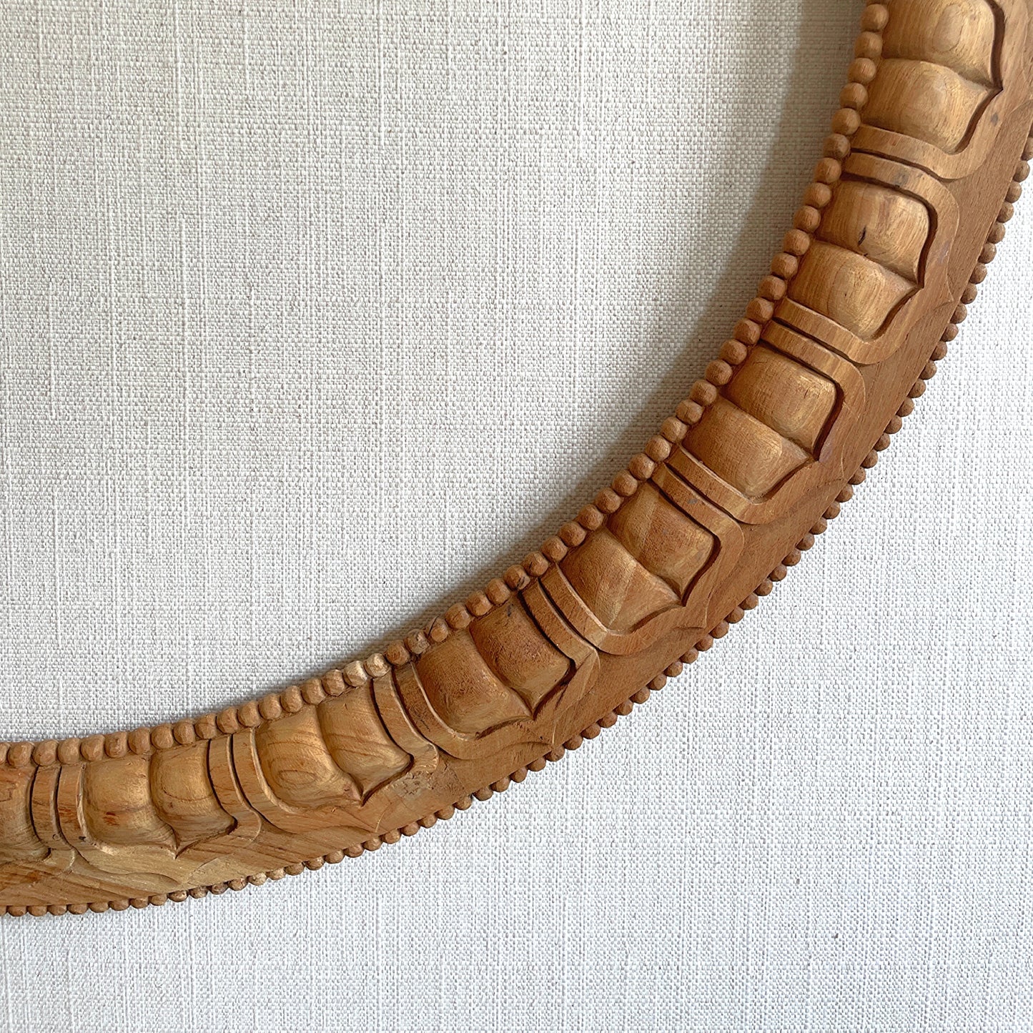 Indian Carved Round Mirror