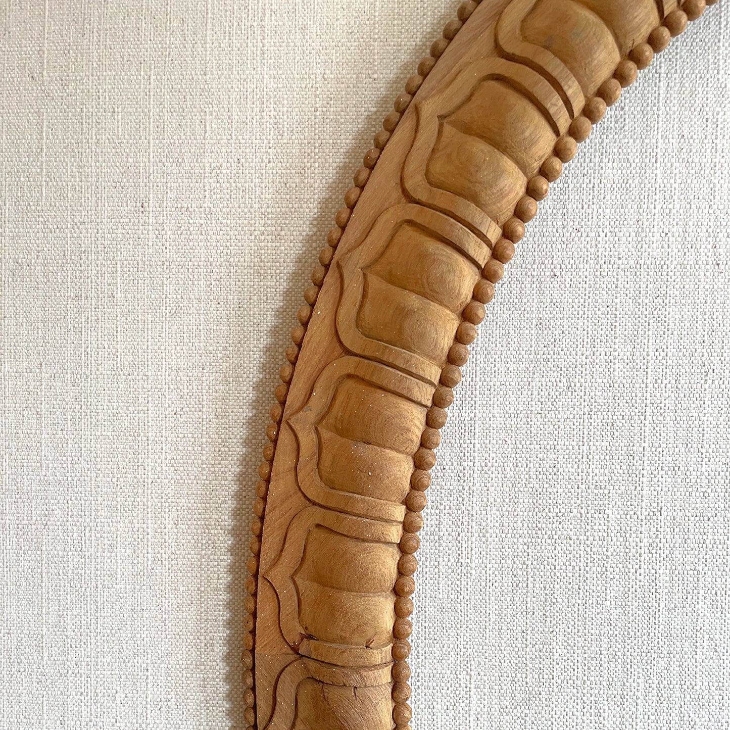 Indian Carved Oval Mirror