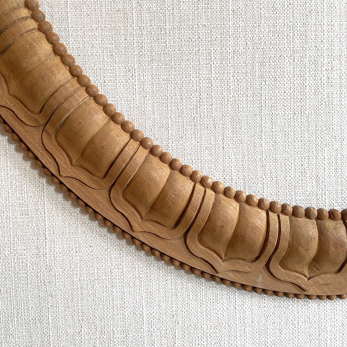 Indian Carved Oval Mirror