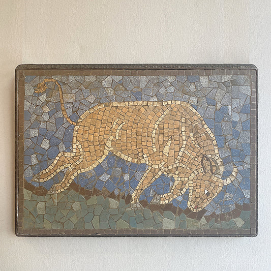 Mosaic Depicting a Charging Bull