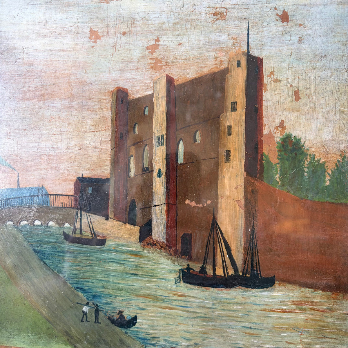 19th Century Painting of Newark Castle