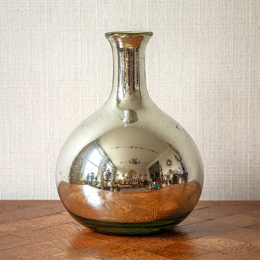 Mirrored Bottle Shaped Vase