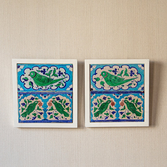 Set of Glazed Multan Parrot Tiles