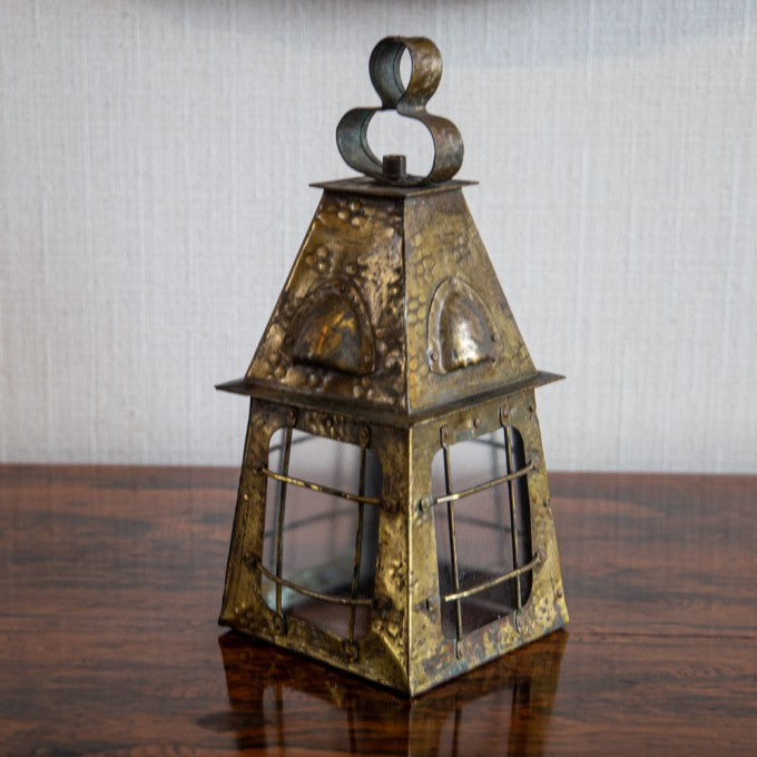 Arts & Crafts Square Brass Lantern