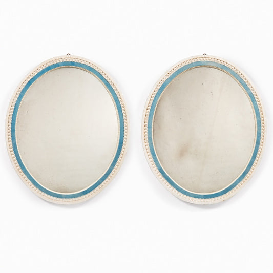 Pair of Large Carved Hardwood Mirrors