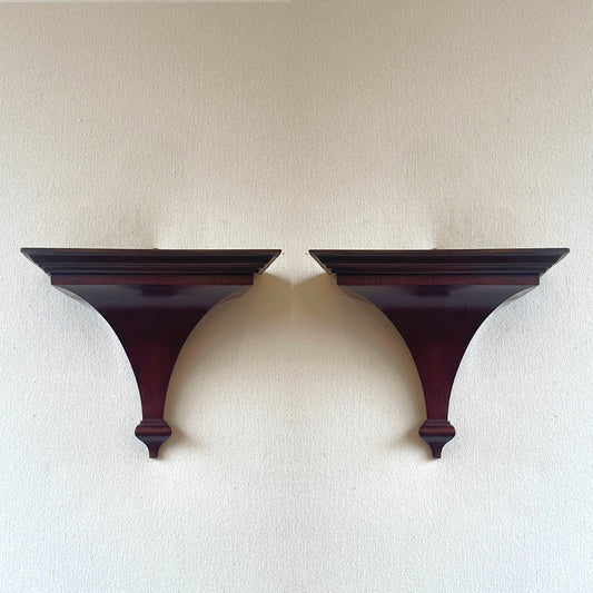 Pair of Mahogany Brackets