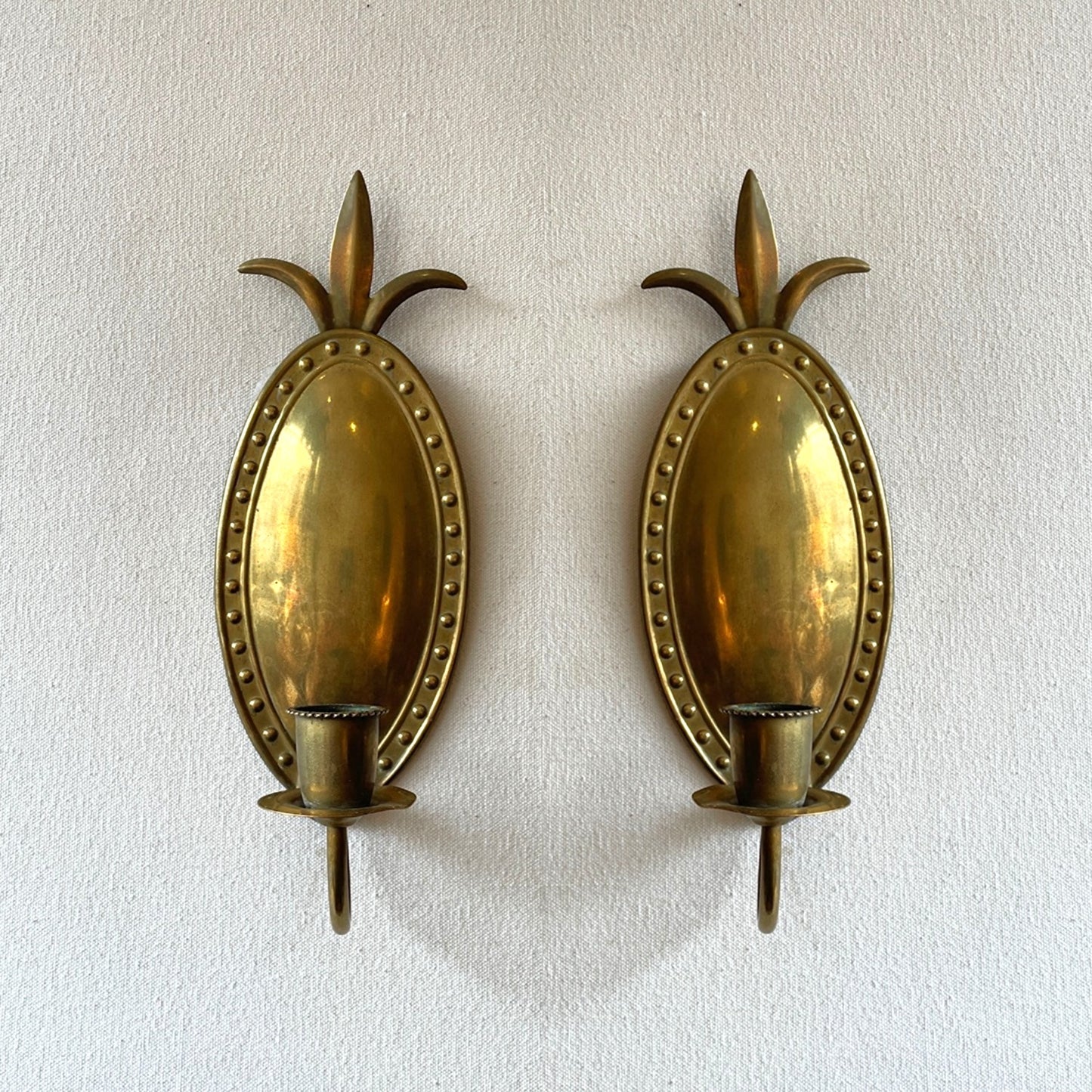 Pair of Brass Candle Sconces