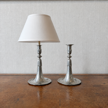 Pair of French Pewter Candlesticks