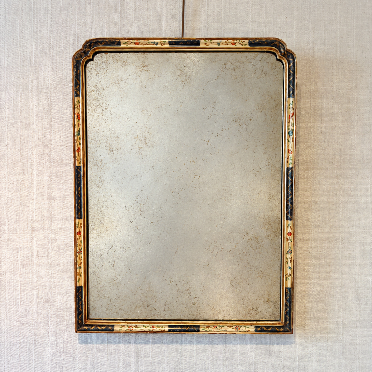 Late 19th-Century Painted and Gilt Mirror