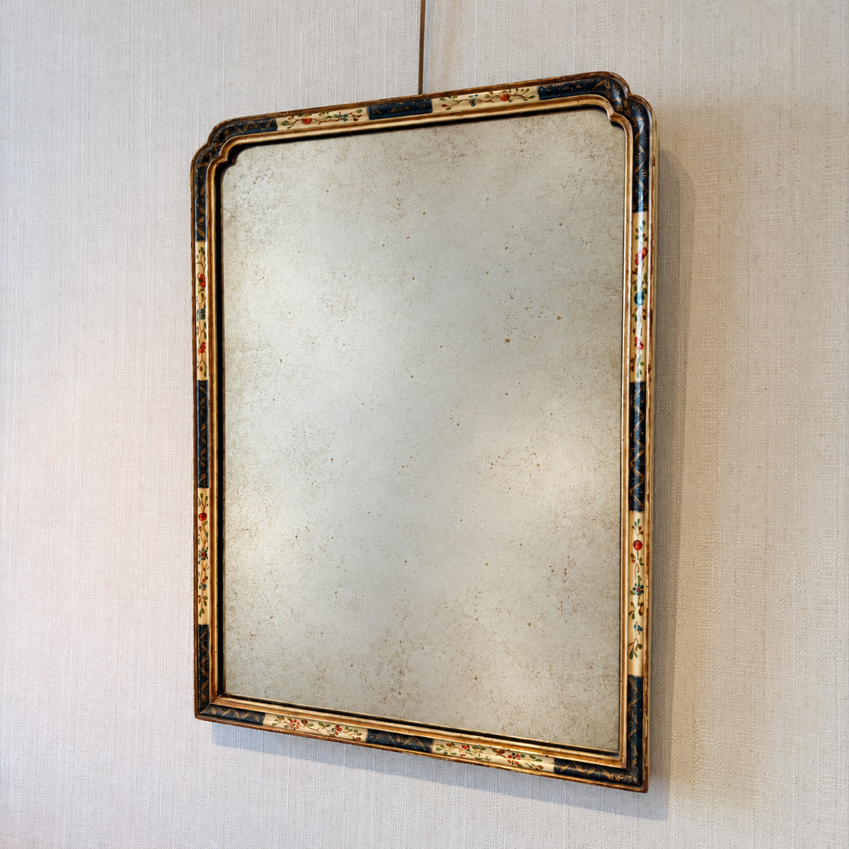 Late 19th-Century Painted and Gilt Mirror
