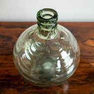 A WHITEFRIARS GREEN GLASS TABLE LAMP BASE