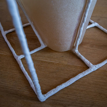 Square-Framed Plaster Lantern