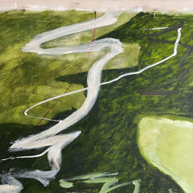 ABSTRACT COMPOSITION IN GREEN BY TEDDY MILLINGTON-DRAKE