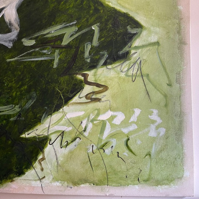 ABSTRACT COMPOSITION IN GREEN BY TEDDY MILLINGTON-DRAKE