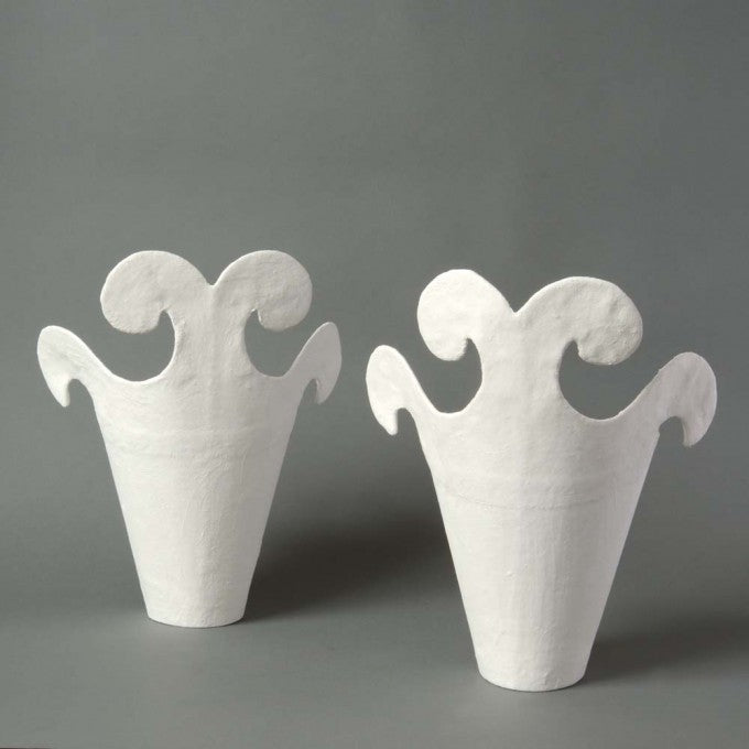 A PAIR OF ANTELOPE PLASTER WALL LIGHTS