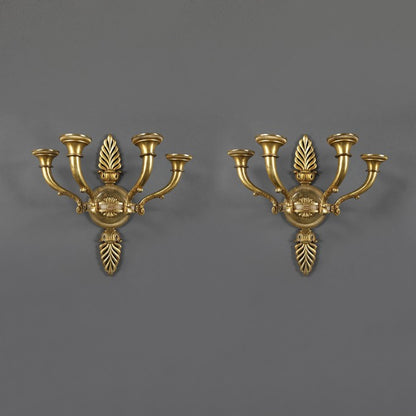 Pair of Ormolu Wall Lights