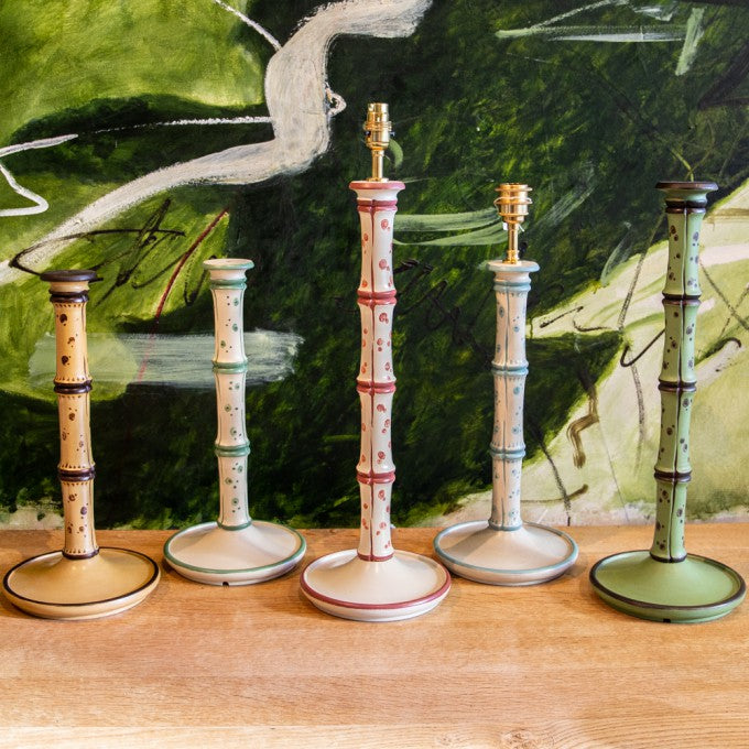 'Bamboo' Candlestick Lamps