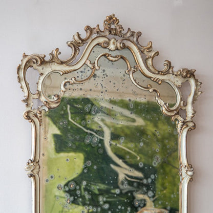 Cream and Gilt Rococo Mirror