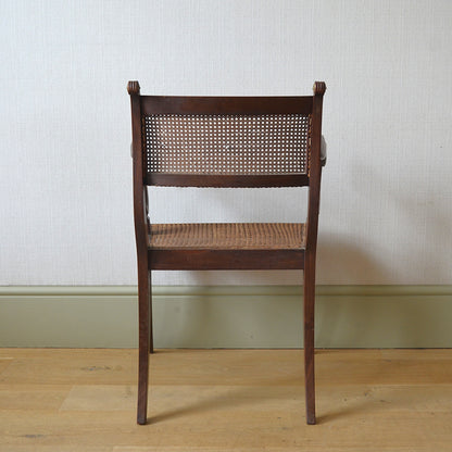 Pair of Mahogany Open Arm Carver Chairs