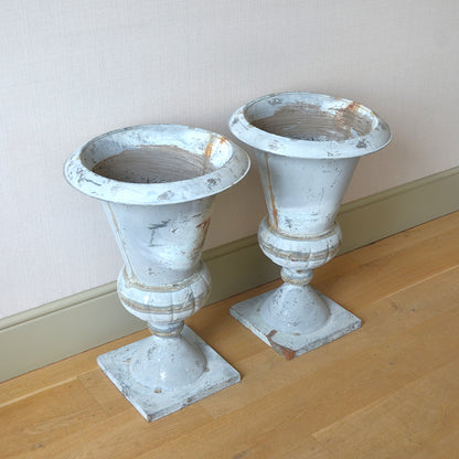 Pair of Large Metal Planters