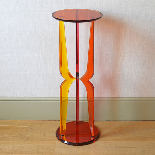Orange coloured Acrylic Pedestal by Haziza