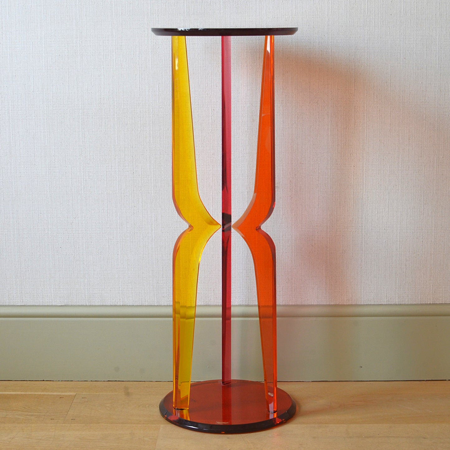 Orange Coloured Acrylic Pedestal by Haziza