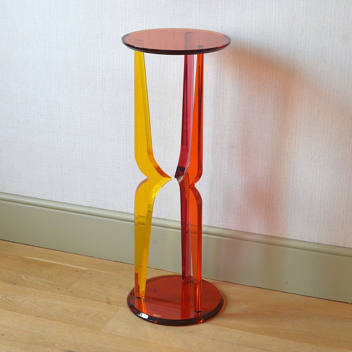 Orange Coloured Acrylic Pedestal by Haziza