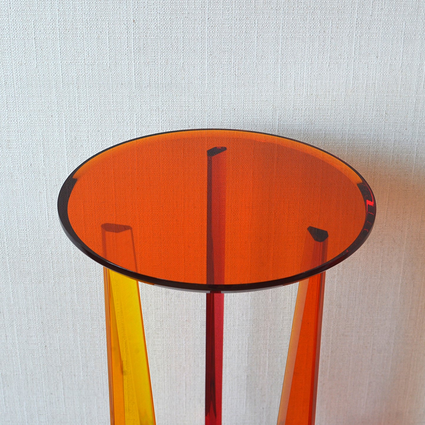Orange Coloured Acrylic Pedestal by Haziza