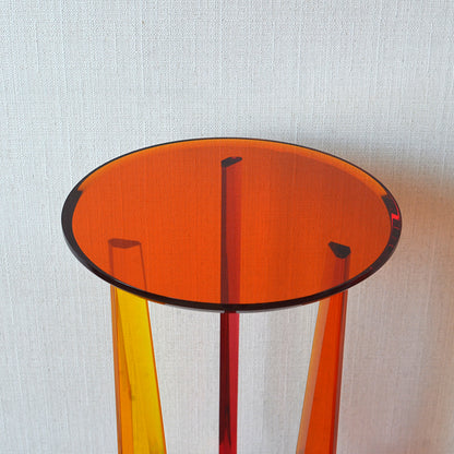 Orange Coloured Acrylic Pedestal by Haziza