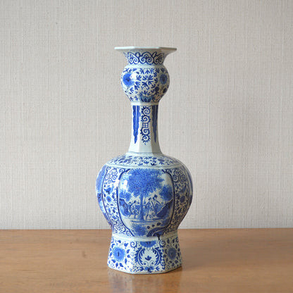 Onion Necked Delft Vase