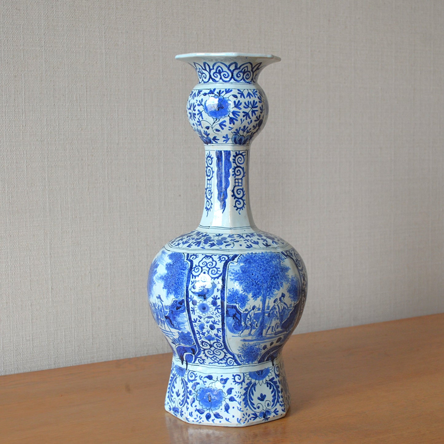 Onion Necked Delft Vase