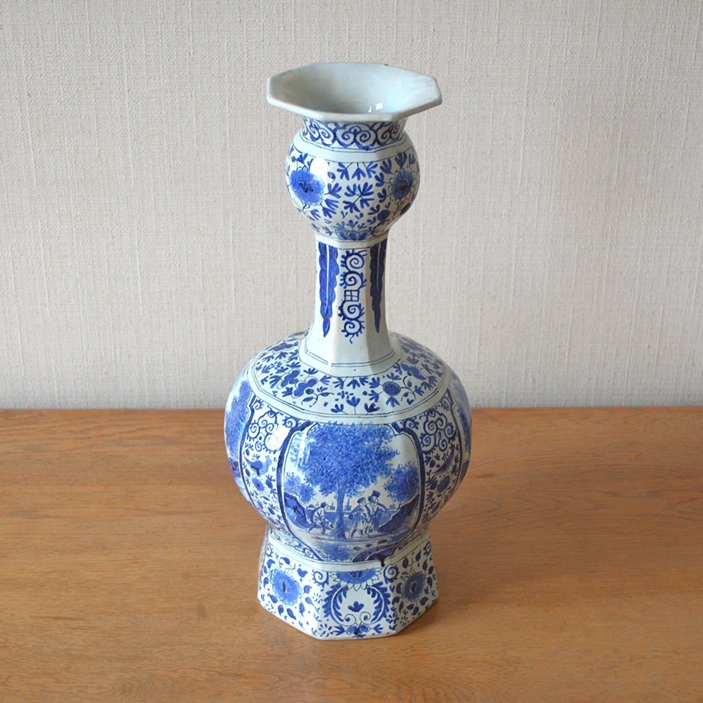 Onion Necked Delft Vase