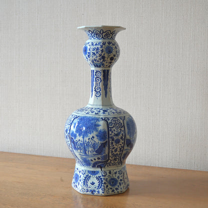 Onion Necked Delft Vase