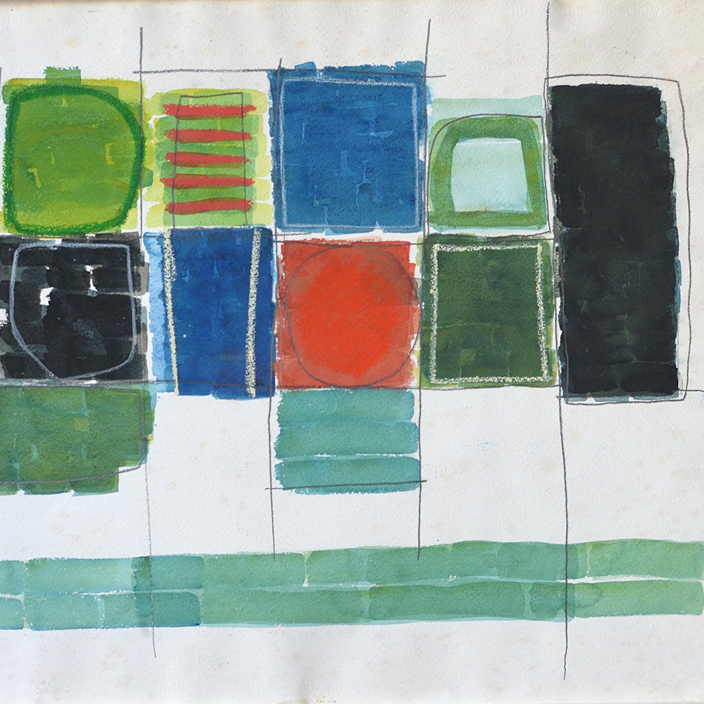 Abstract Painting by James Hull (1921-1990)