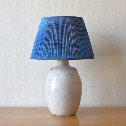 Pottery Table Lamp with Pale Pink Glaze