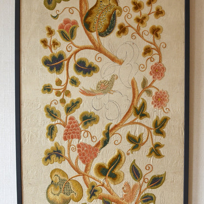 Large Crewelwork Wool Panel