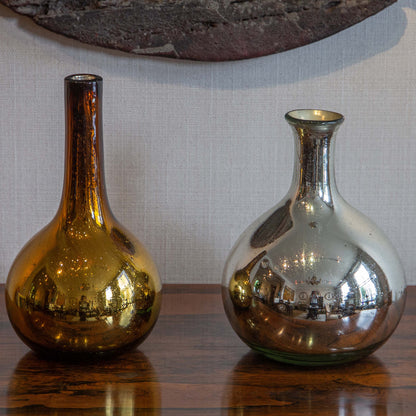 Mirrored Bottle Shaped Vase