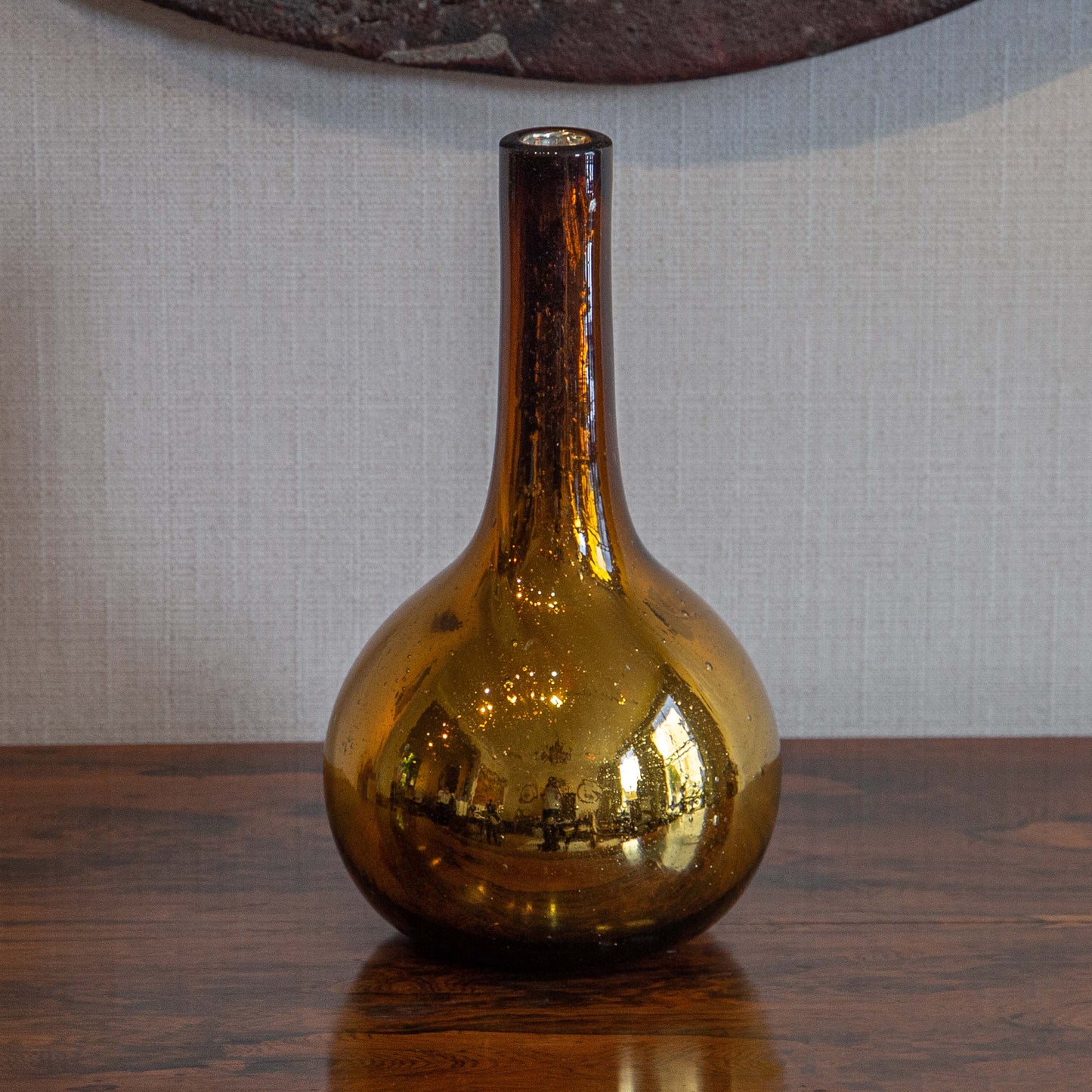 Mirrored Bottle Shaped Vase