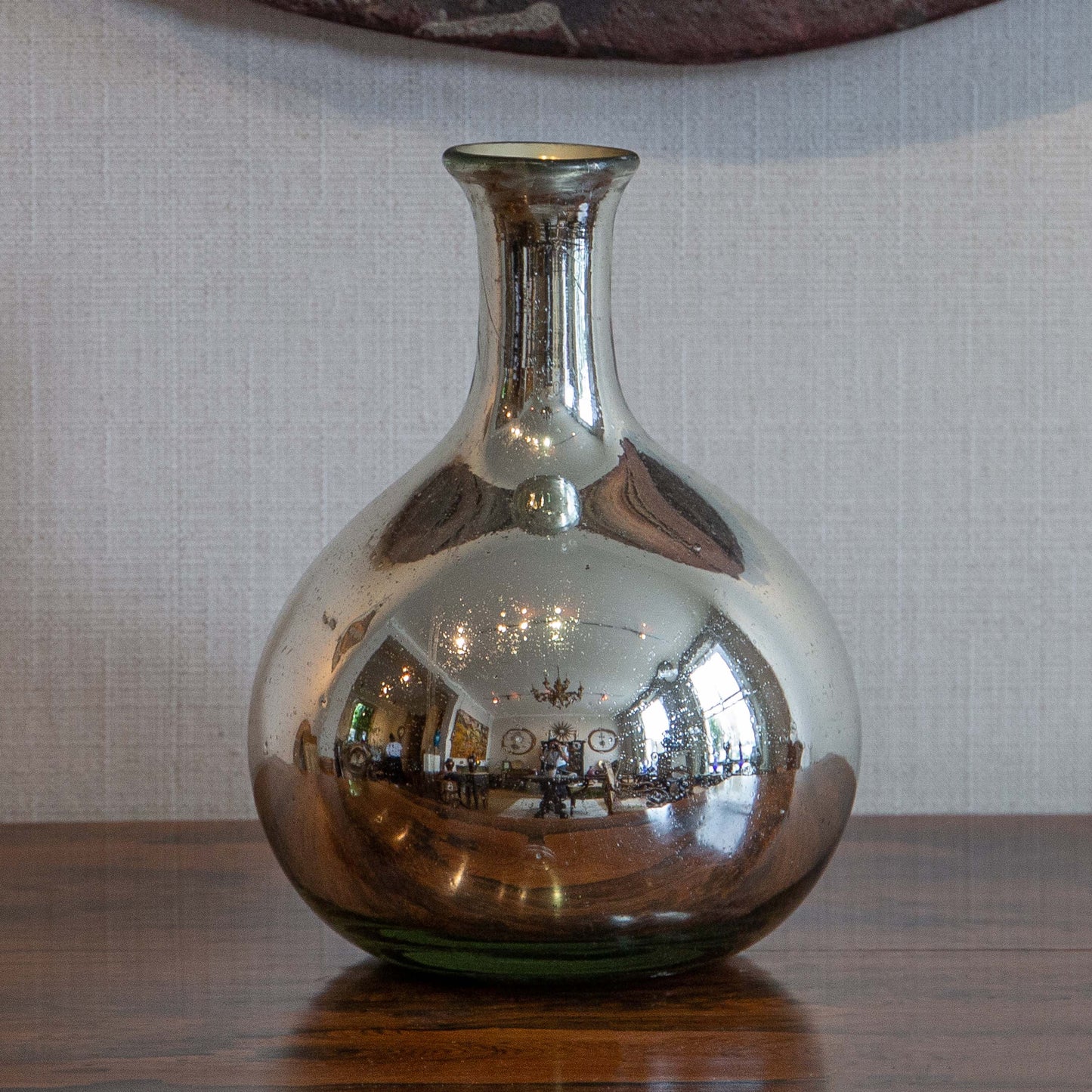 TWO MIRRORED BOTTLE SHAPED VASES