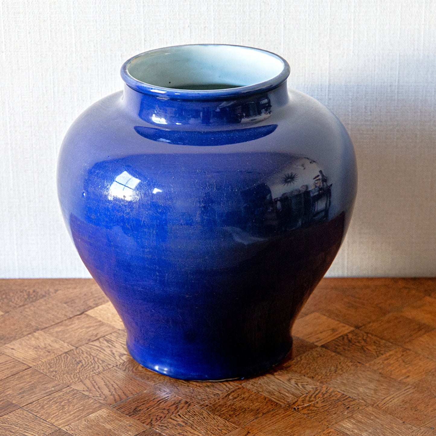 Large Blue Glazed Vase