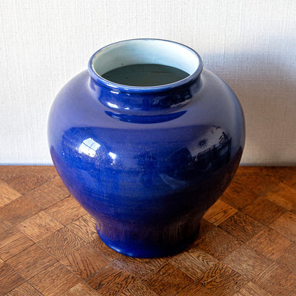 Large Blue Glazed Vase