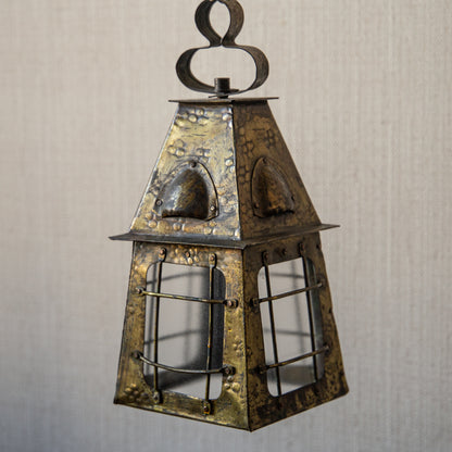 Small Square Brass Lantern