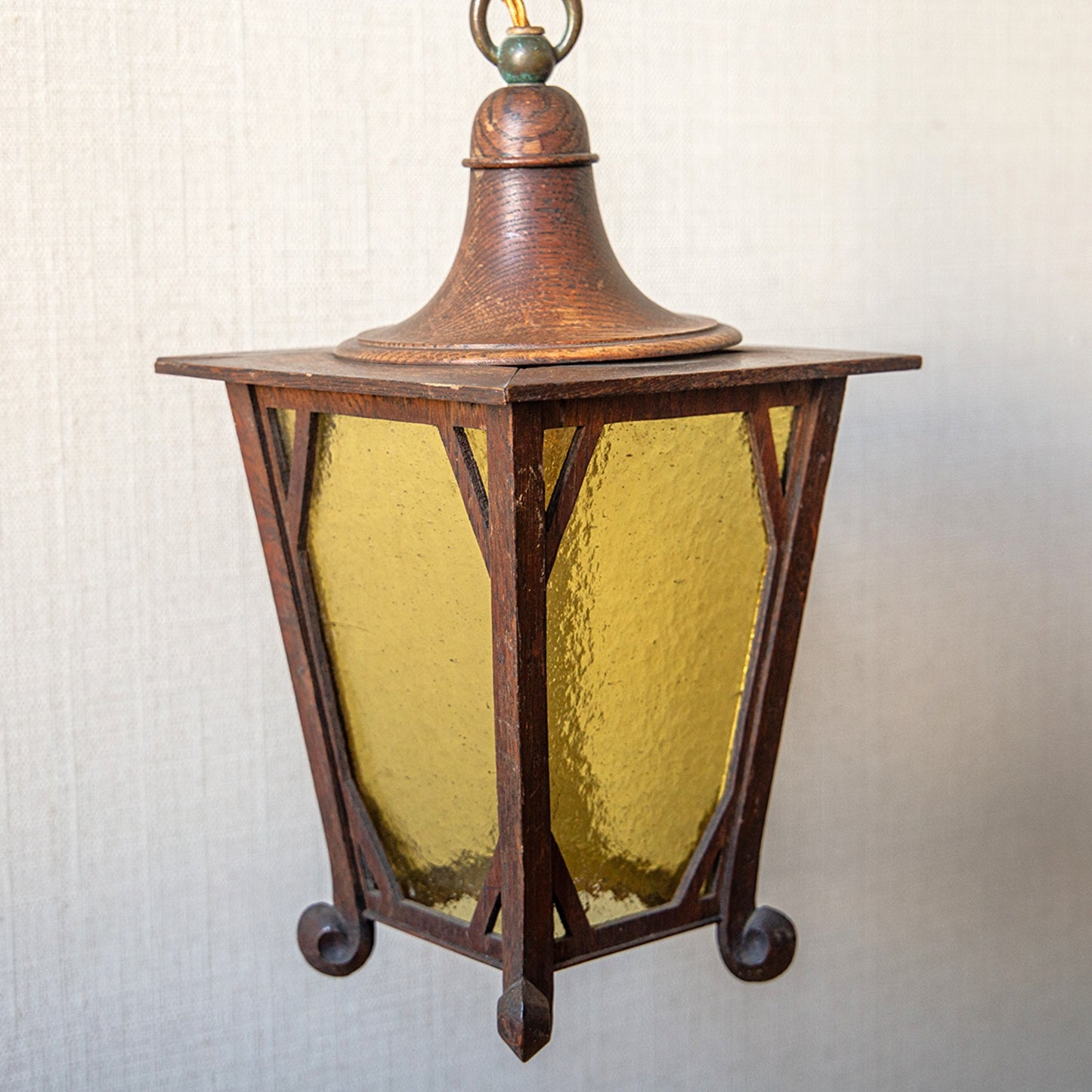 Small Oak Arts & Crafts Lantern