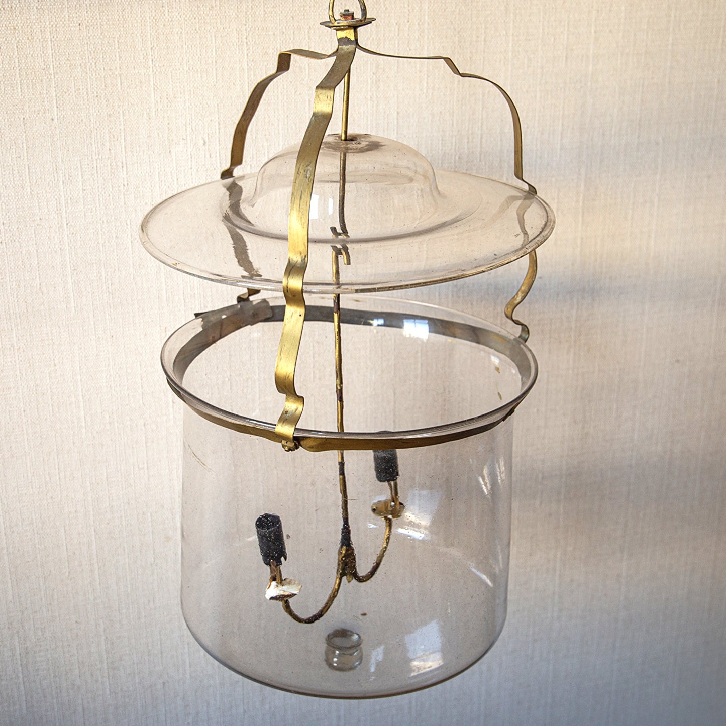 Brass and Glass Hanging Lantern