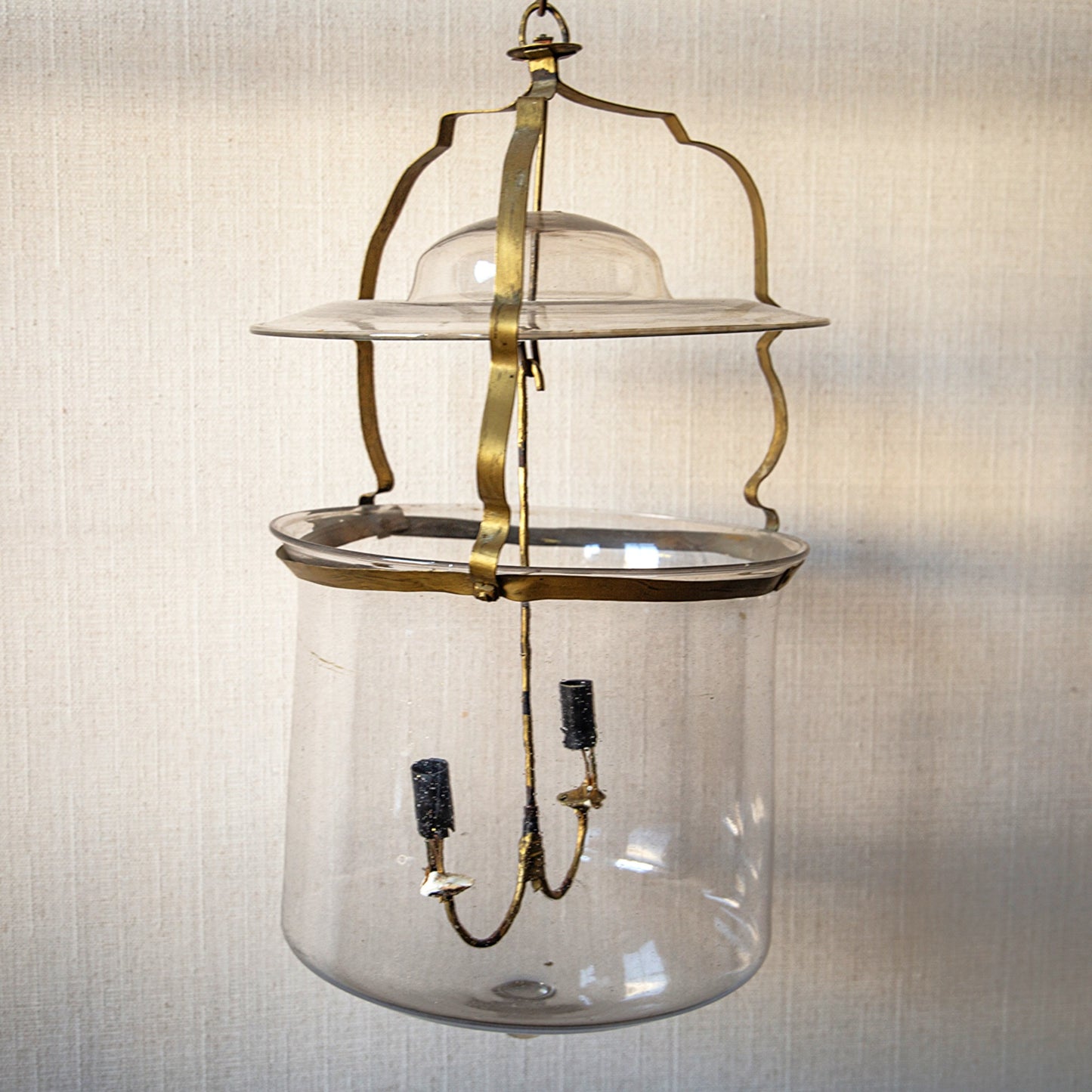 Brass and Glass Hanging Lantern