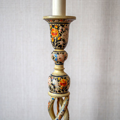 Pair of Kashmiri Candlestick Lamps