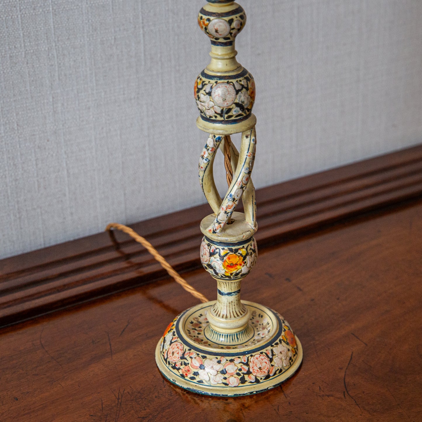 Pair of Kashmiri Candlestick Lamps